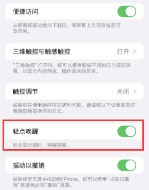 焦作苹果授权维修站分享iPhone轻点无法唤醒怎么办